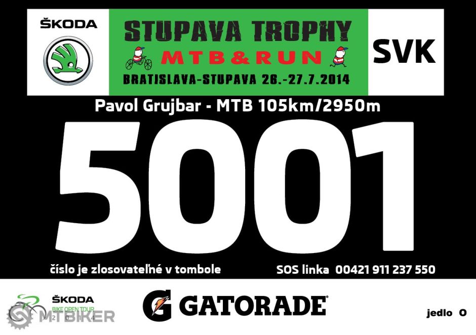 Startove cislo MTB 105km - SKODA STUPAVA TROPHY 2014.jpg